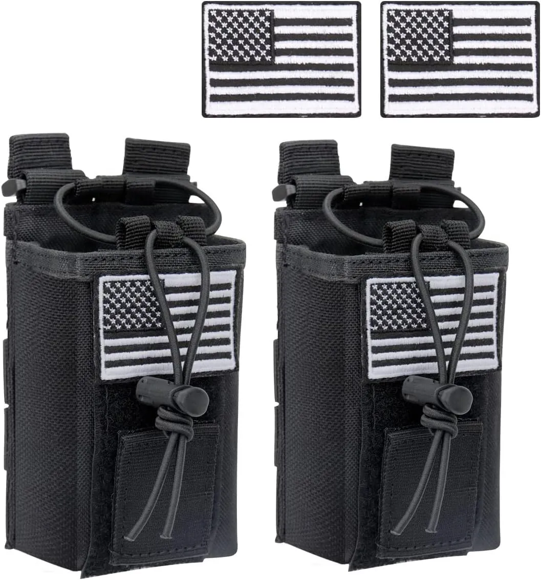 Baofeng UV-5R UV-9R Tactical Molle Radio Holster Case - Duty Belt Heavy Case Accessories Pouch for Two Way Radios Adjustable Storage