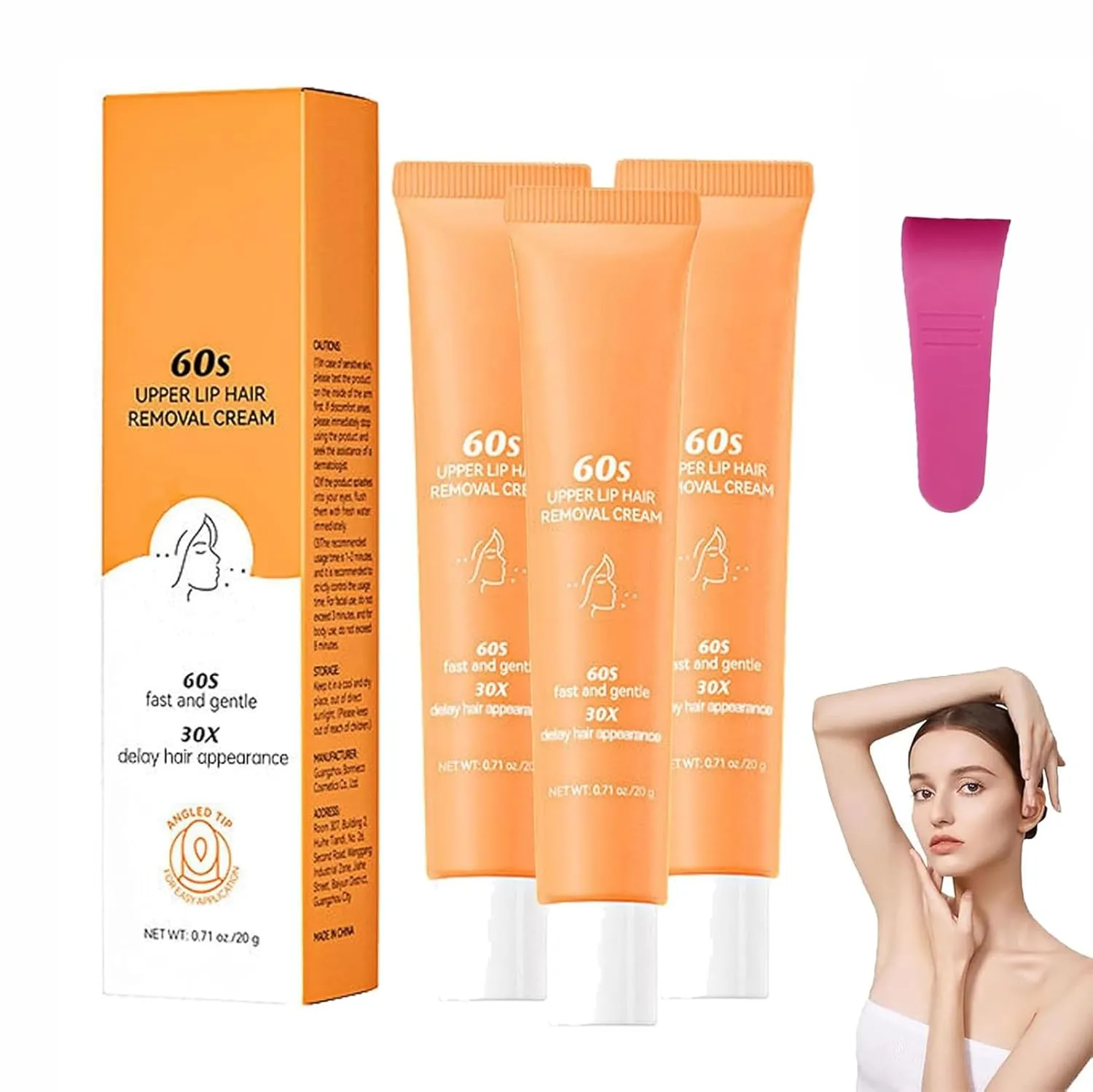 Barebliss Facial Hair Removal Cream, 2025 New Effective Quick Face Cream Hair Removal, Painless Gentle Face Hair Remover, Soothing & Effective Quick Hairs Removal for Women & Men (3pc)
