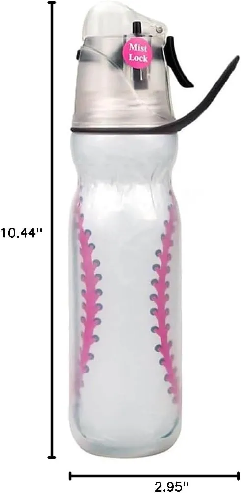 Baseball Sports Water Bottles for School Boys Girls 20 oz Kids Insulated Water Bottle Mist Sip Cool Cute Plastic Water Bottles BPA-Free Leakproof Squeeze Misting Softball Waterbottle