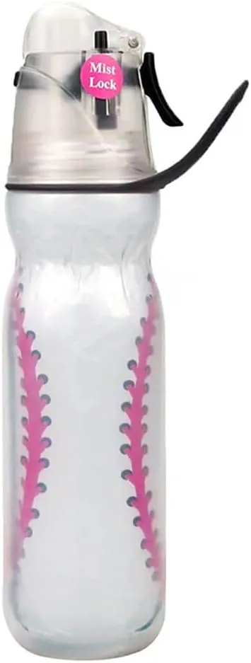 Baseball Sports Water Bottles for School Boys Girls 20 oz Kids Insulated Water Bottle Mist Sip Cool Cute Plastic Water Bottles BPA-Free Leakproof Squeeze Misting Softball Waterbottle