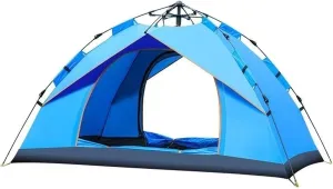 Beach 3-4 People Travel Double-Layer Fully Automatic Tent Camping Full Set of Equipment Outdoor Tent Double Camping Tent(Begis)