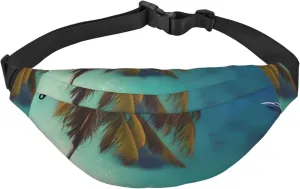 Beach Coconut Sunshine Men'S And Women'S Waist Pack, Crossbody Bag With Adjustable Belt For Running, Traveling, Sports, Hiking