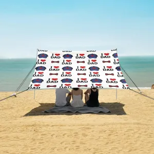 Beach Shade Tent with UPF50  UV Protection,Father's Day Bow Tie and Cap Lightweight Camping Sun Shelter for Outdoor,Camping Trips, Fishing, Backyard,Picnics,Easy Set Up and Carry 9x10.5 FT