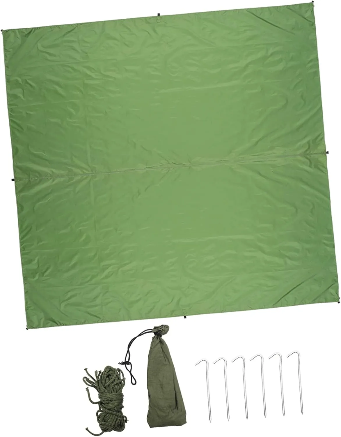 Beach Tent Campers Cover Camping Sunshade Waterproof Canvas Hiking Supply Outdoor Tarp Green 3-4 Person
