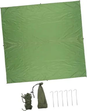 Beach Tent Campers Cover Camping Sunshade Waterproof Canvas Hiking Supply Outdoor Tarp Green 3-4 Person