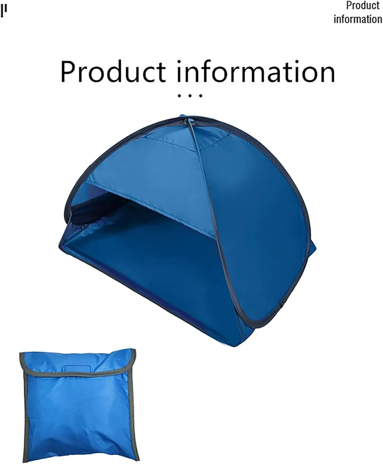 Beach Tent, Portable Portable Rainproof and Sunscreen Bag, with Carrying Bag, Automatic Quick Opening Beach Tent