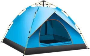 Beach Tent Sun Shade Shelter for 2-3 Person with UV Protection Fiberglass RodsCarry Bag Stakes Guy Lines Included (Color : Blue, Size : 200 * 150 * 125cm)