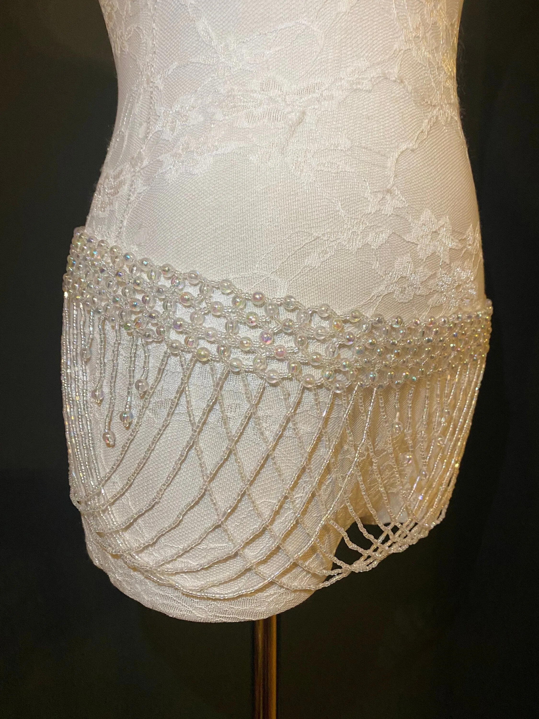 Beaded Belt, Fringe Bead Belt, Iridescent Bead Belt, Belly Dance, Costume, Fashion Belt, FAN Design, UK Size 8-16