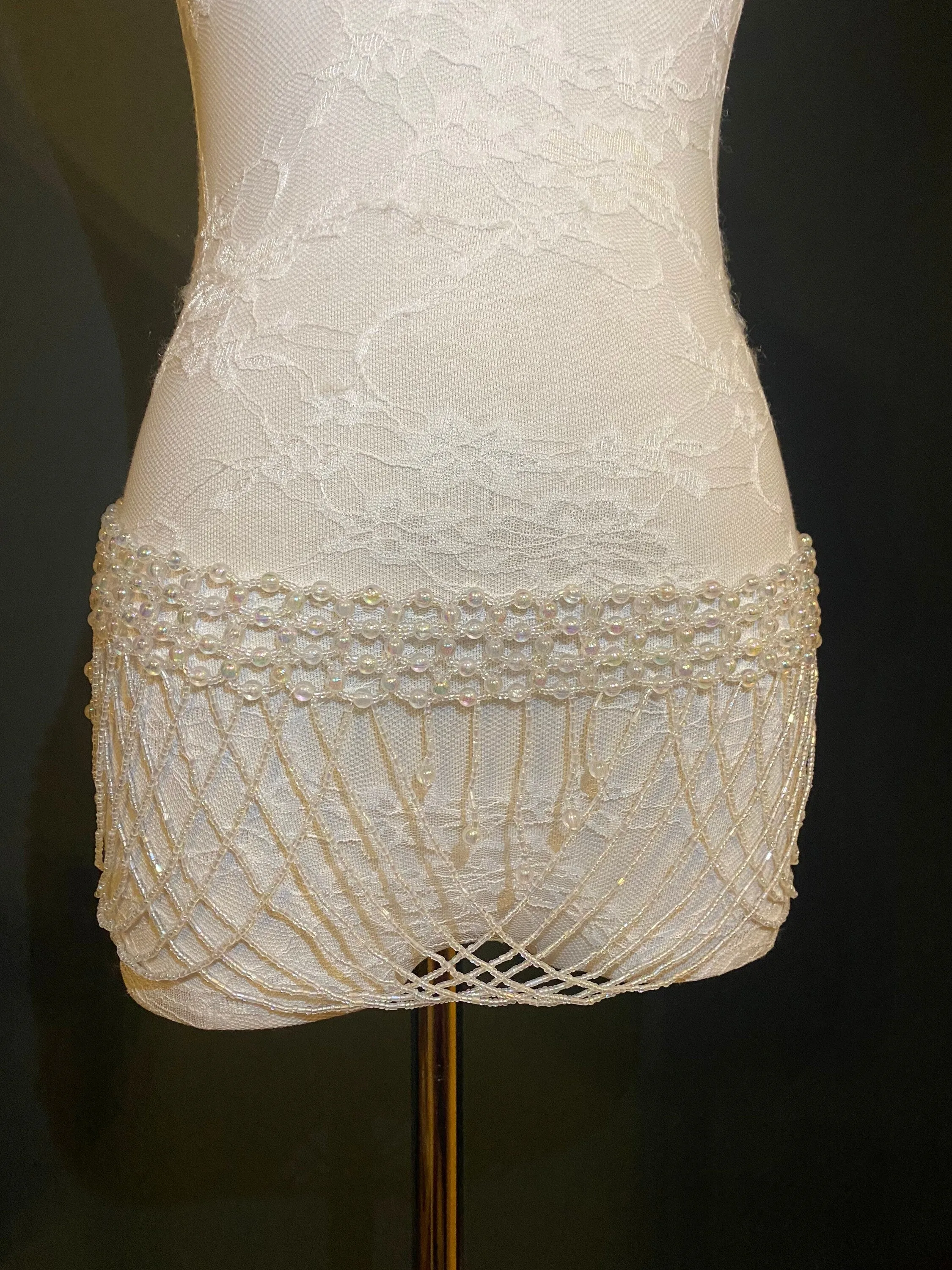 Beaded Belt, Fringe Bead Belt, Iridescent Bead Belt, Belly Dance, Costume, Fashion Belt, FAN Design, UK Size 8-16