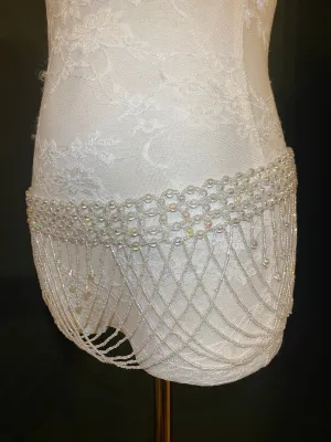 Beaded Belt, Fringe Bead Belt, Iridescent Bead Belt, Belly Dance, Costume, Fashion Belt, FAN Design, UK Size 8-16