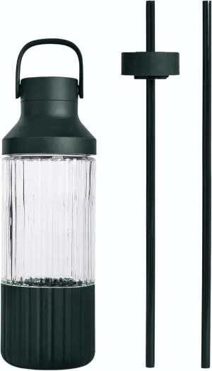 BEAST Health™ Dual Cap Glass Hydration Bottle Forest Green