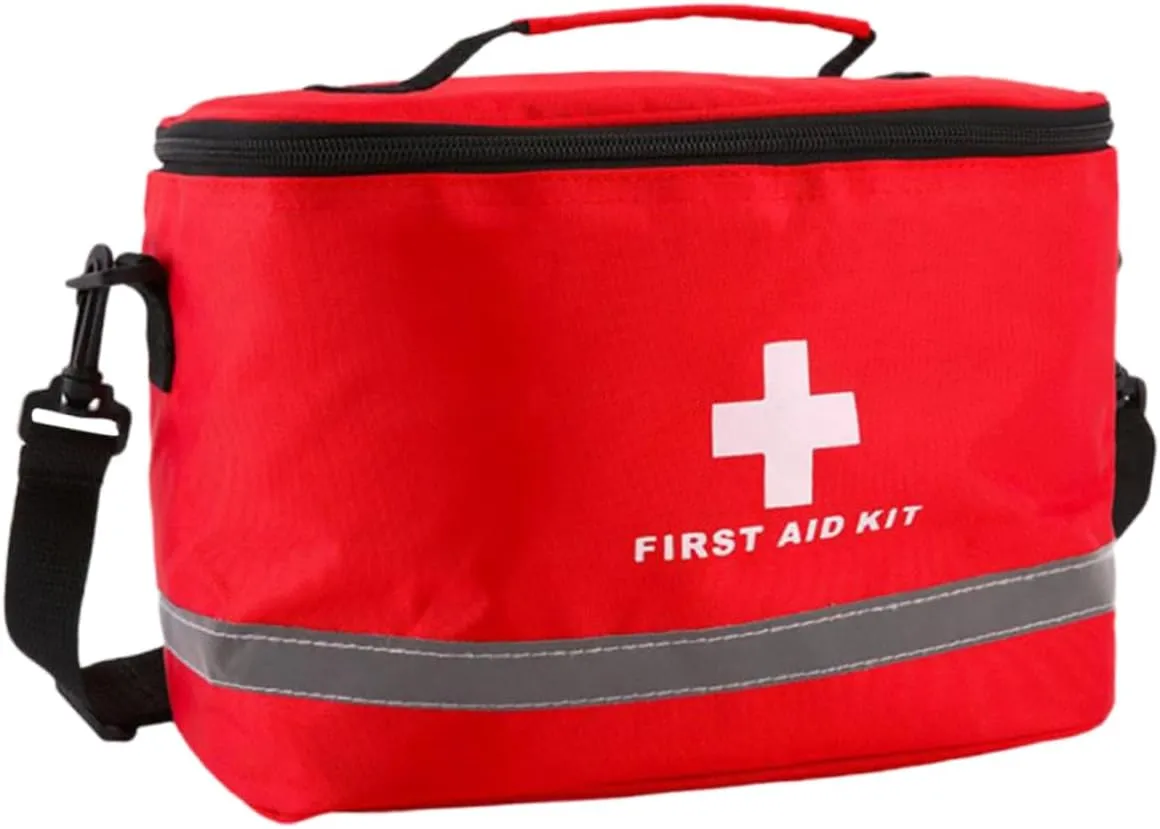 Beaupretty Emergency Bag Cylinder Shape First Aid Bag with Shoulder Strap and Durable for Outdoor Activities and Family Emergencies Random Shoulder Girdle Color Random Color