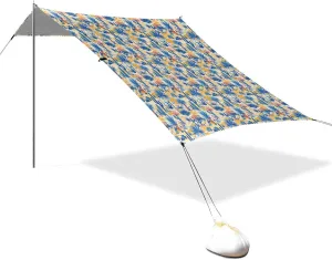Beauty Cactus Beach Cabana Tent UPF50  Lightweight Outdoor Sun Shade with Sturdy Poles, Sandbags and Shovel for Family Trips, Picnics & Camping
