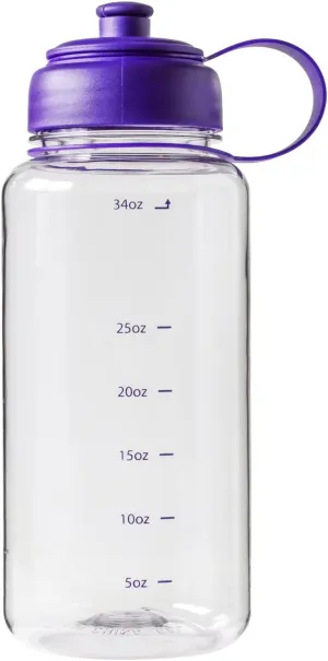 Beille Nordic Style Water Bottle 32oz with Rubber Airtight Lid - Purple