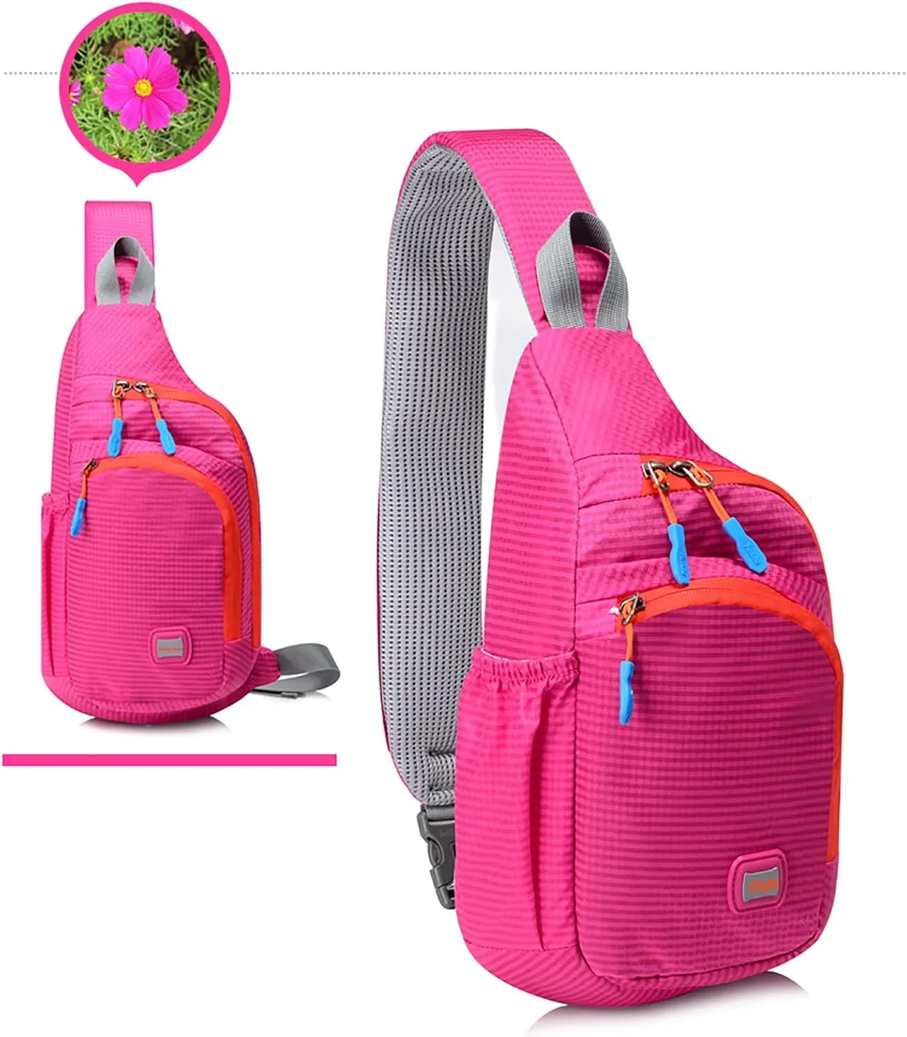 Belt Bag for Travel Walking Running Hiking Nylon Fanny Pack Trendy Zipper Sling Bag With Side Pocket For Outdoor