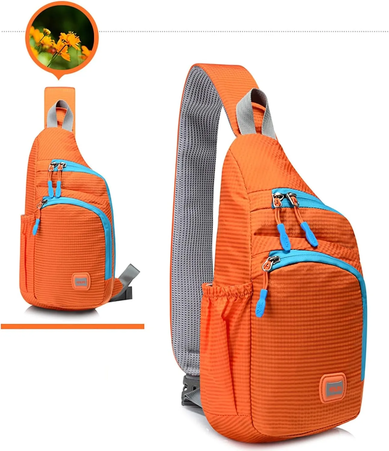 Belt Bag for Travel Walking Running Hiking Nylon Fanny Pack Trendy Zipper Sling Bag With Side Pocket For Outdoor