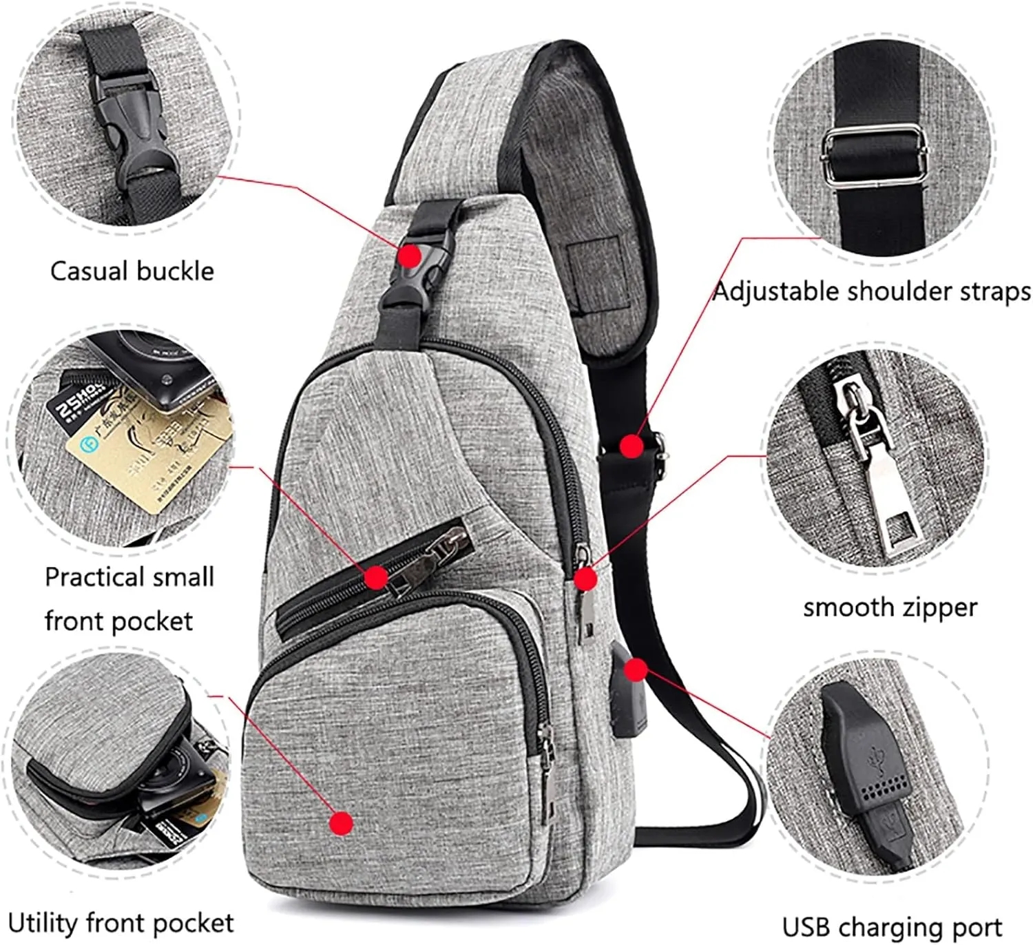 Belt Bag for Travel Walking Running Hiking Sling Bag For Men Women Shoulder Backpack Chest Bags Crossbody Daypack