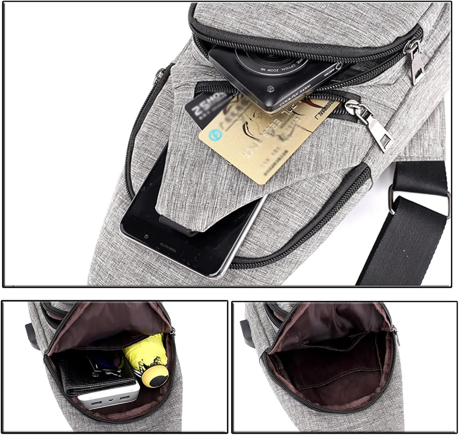 Belt Bag for Travel Walking Running Hiking Sling Bag For Men Women Shoulder Backpack Chest Bags Crossbody Daypack