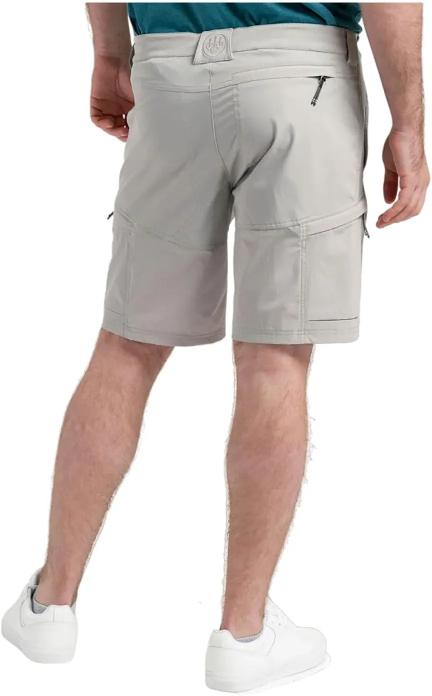Beretta Men's Tech Bermuda Lightweight Breathable Flexible Shooting Shorts with Zippered Back Pocket & 2 Side Cargo Pockets