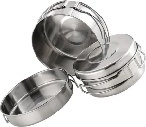 BESPORTBLE Camping Cooking Kit Stainless Steel Pot Pan Set Portable Cooking Utensils for Outdoor Activities