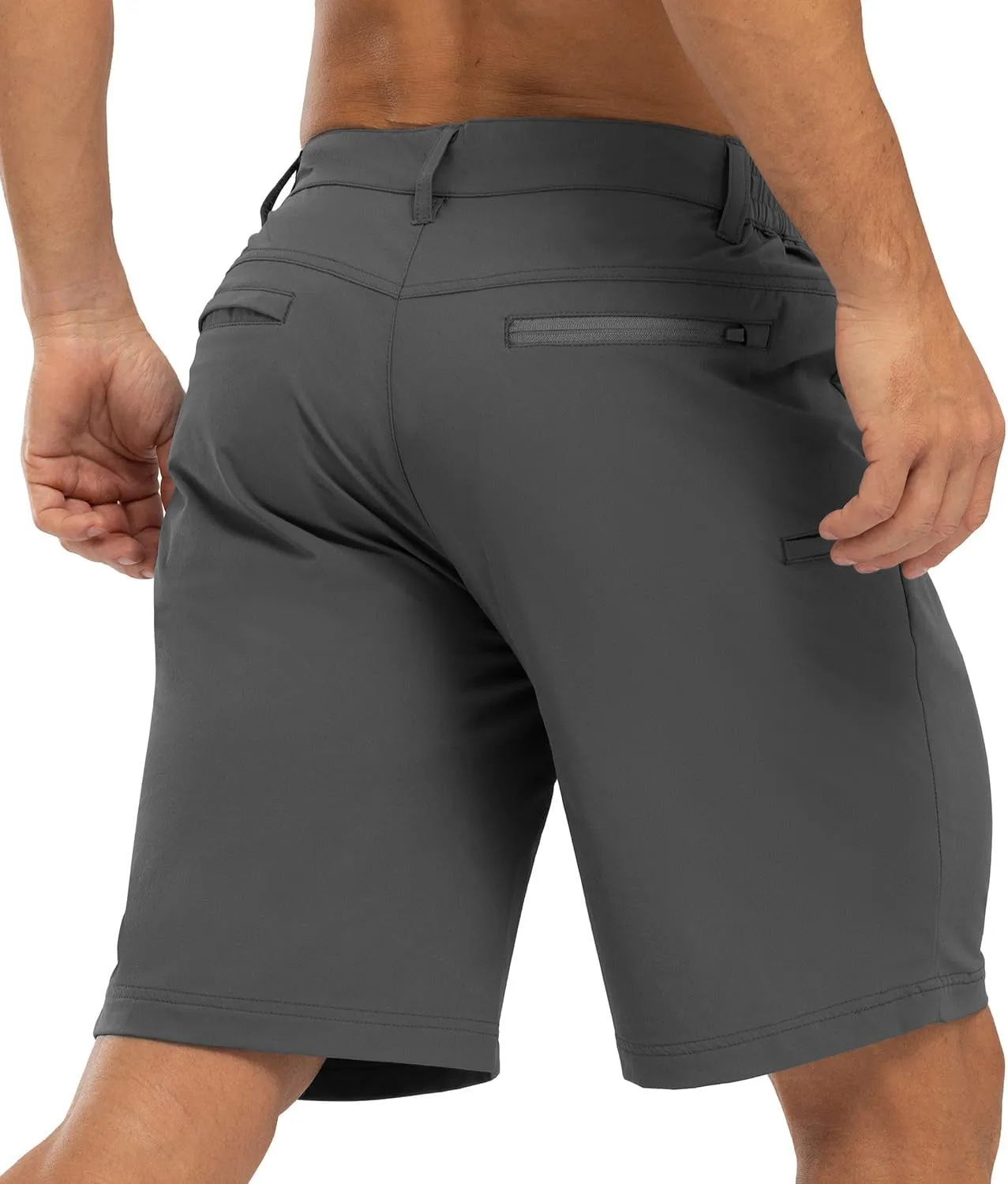 BGOWATU Mens Golf Shorts Stretch Dress Shorts Dry Fit Casual Hiking Cargo Shorts for Summer with Pockets