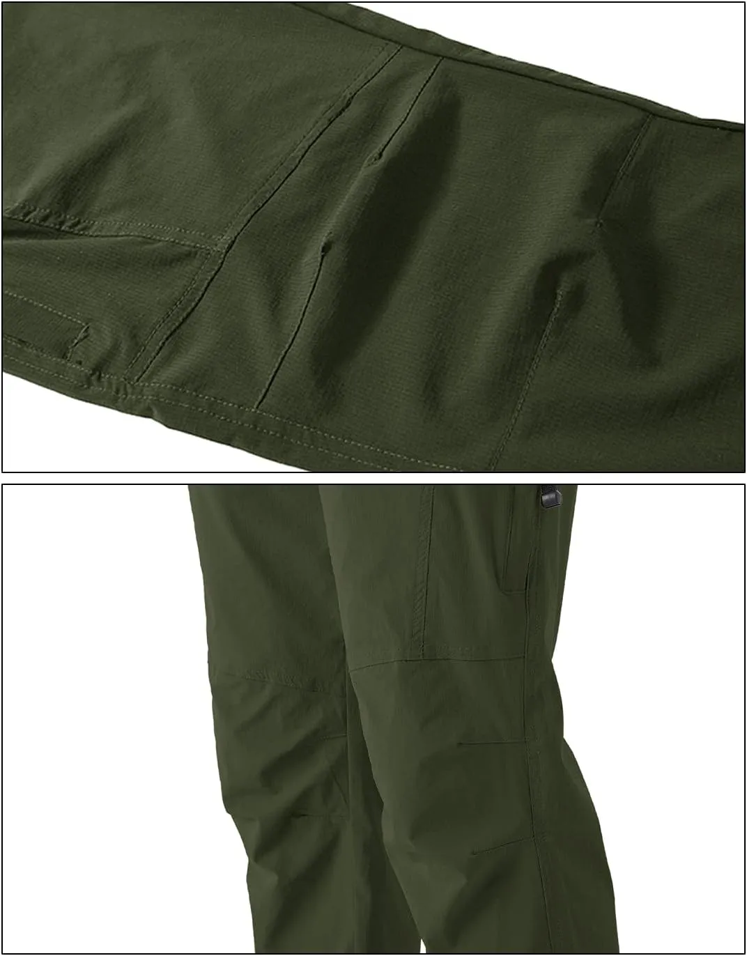 BGOWATU Men's Hiking Pants Quick Dry Lightweight Water Resistant Outdoor Sports Pants with Zipper Cargo Pockets