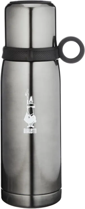 Bialetti - Stainless-steel Water Bottle 15,55oz with Lid/Cup: Double-Layered Vacuum Insulated, Keeps Drink Cold for 24 Hours and Hot for 12 Hours, Red