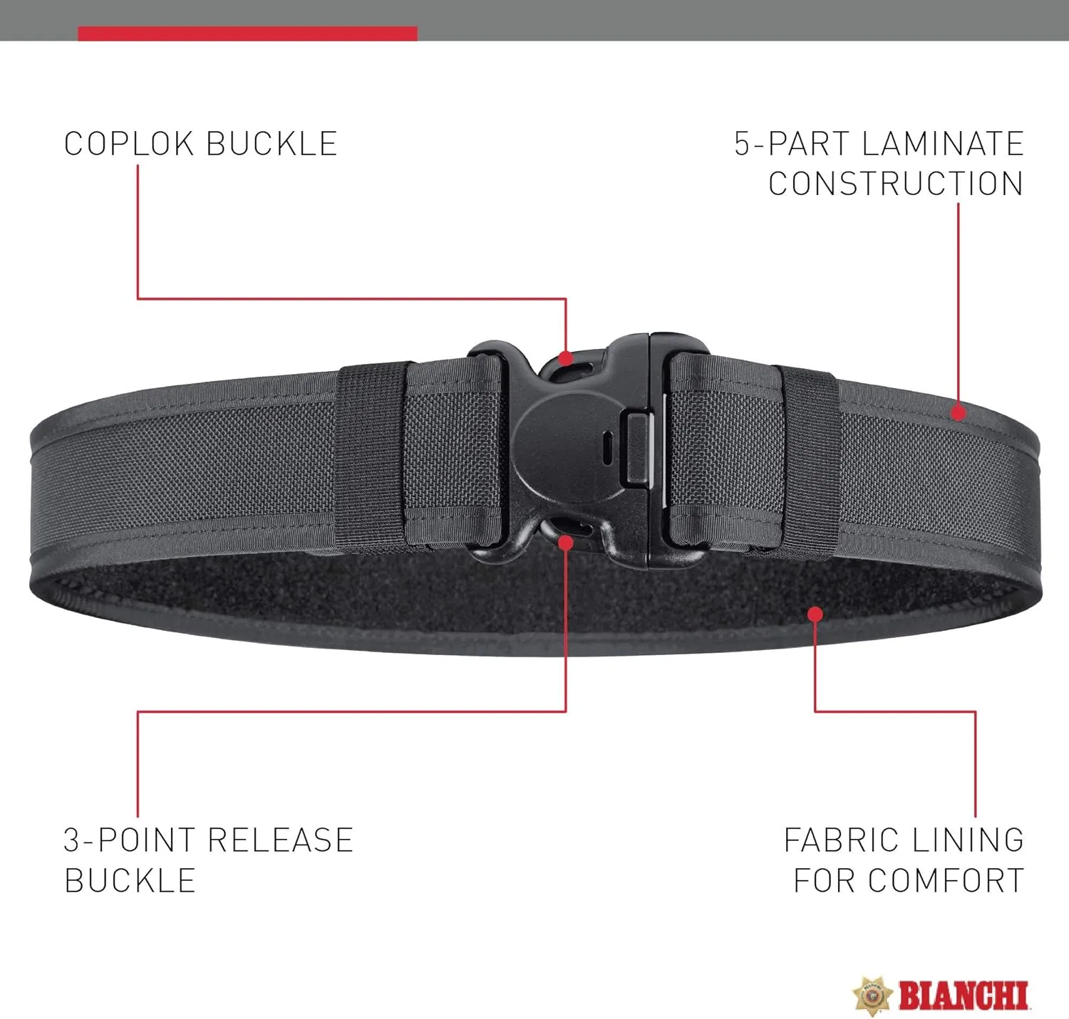 Bianchi Accumold 7200 Black Nylon Duty Belt