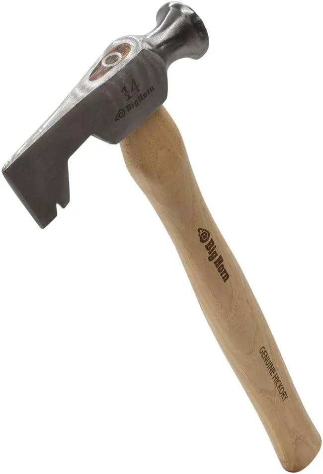 Big Horn 15140 14 Oz Drywall Hatchet with Milled Striking Face & Hickory Handle