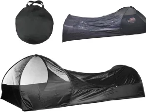 Bivy Tent, Foldable Single Person Pop up Tent, Waterproof Moisture Proof Fine Mesh Tent, Portable Bug Net for Camping Outdoor 82.7x41.3x27.6, Bivy Tent