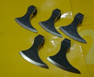 Black Hatchet Bearded (Sets of 5 PCS) Medieval Huntsman SPIKER Custom Hand Made HIGH Carbon Steel Tomahawk Viking Axe Head