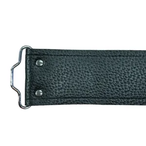 Black Leather Adjustable Kilt Belt