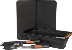 Blackstone Adventure Ready Prep Kit with Cutting Board, Knives & Collapsible Bin