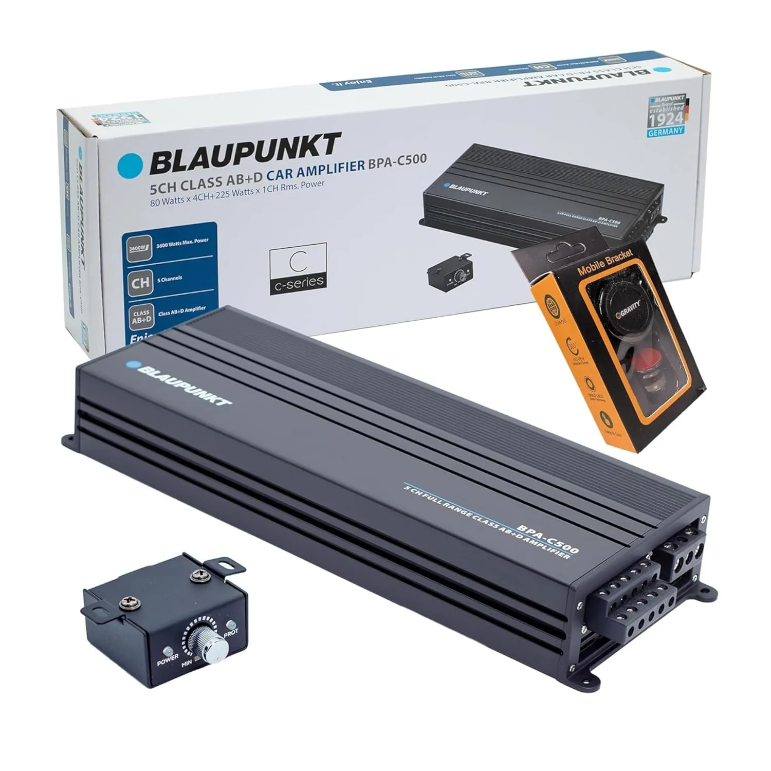 BLAUPUNKT BPA-C500 Elite Car Audio Class AB   Class D 5-Channel 3600W Stereo Amplifier