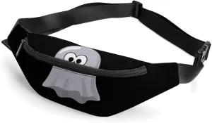 Boo Ghostly Belt Bag Waist Bag Pouch with Adjustable Strap Crossbody Bag for Women Men