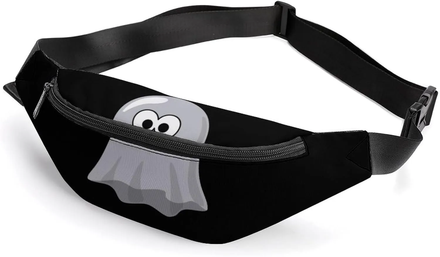 Boo Ghostly Belt Bag Waist Bag Pouch with Adjustable Strap Crossbody Bag for Women Men