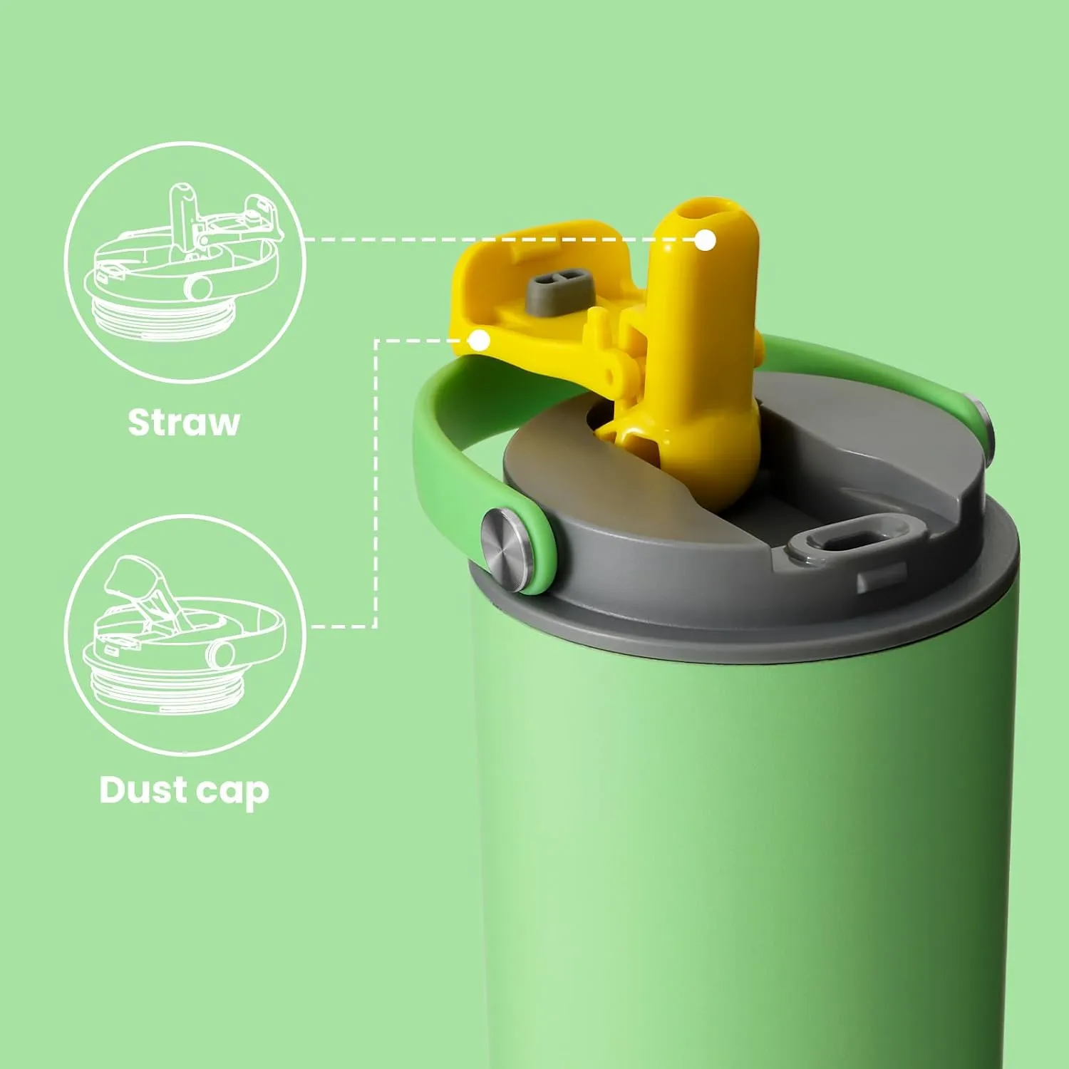 BOTTLE BOTTLE Insulated Water Bottle with Straw and Handle Stainless Steel Water Bottles for Car Sports Home Office and School 26oz Leak Proof