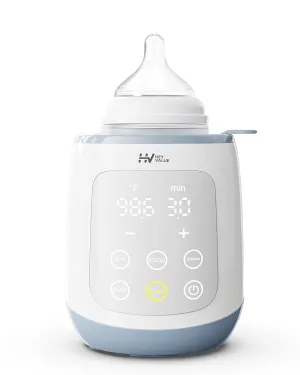 Bottle Warmer, 10-in-1 Fast Baby Bottle Warmer for Breastmilk or Formula with Timer, IMD LED Display, Accurate Temperature Control, Automatic Shut-Off, BPA-Free, Bottle Warmers for All Bottles (Blue)