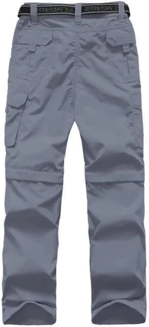 Boy's Hiking Cargo Pants Kids' Outdoor Quick Dry Pants Casual Youth Climbing Convertible Trouser Fishing Pants