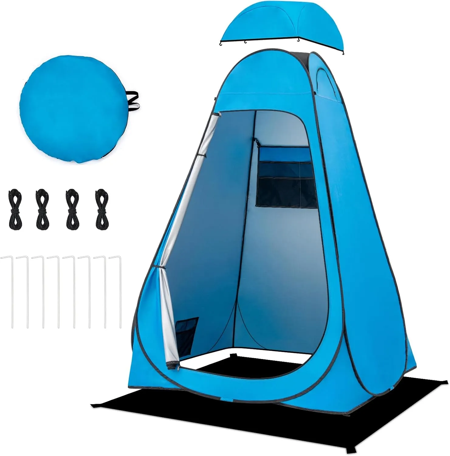 BRIAN & DANY Pop Up Shower Tent, Portable Privacy Camping Changing Tent, Camp Toilet Bathroom Pod with Rain Shelter & Windows, UPF 50  & Waterproof, 47.2" x 47.2" x 74.8"