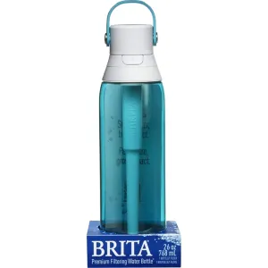 Brita 26 Ounce Premium Filtering Water Bottle with Filter - BPA Free - Sea Glass