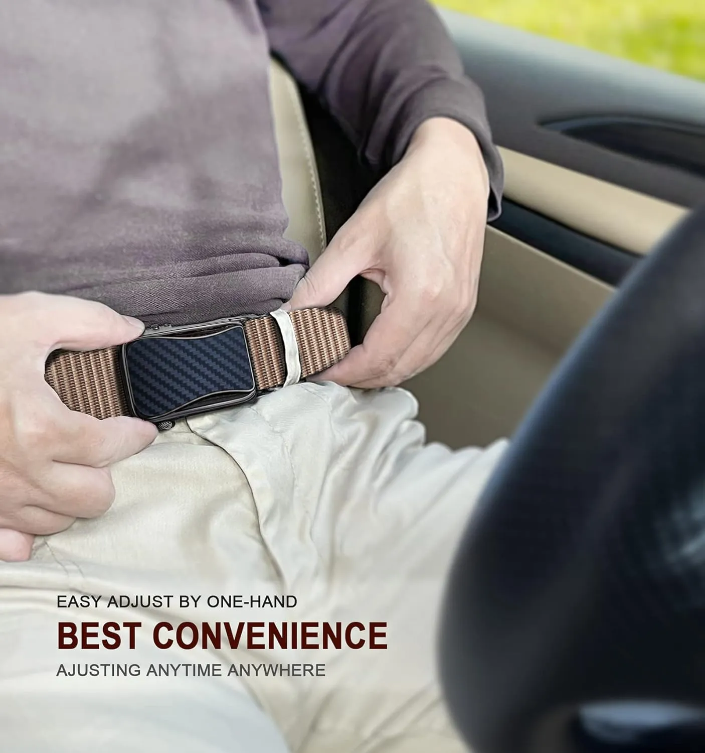 BULLIANT Mens Ratchet Belt Reversible,Web Nylon Casual Belt for Gift Men Golf Hiking Pants Jeans 2 In 1