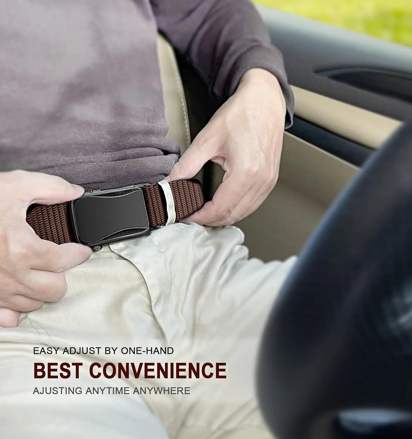 BULLIANT Mens Ratchet Belt Reversible,Web Nylon Casual Belt for Gift Men Golf Hiking Pants Jeans 2 In 1