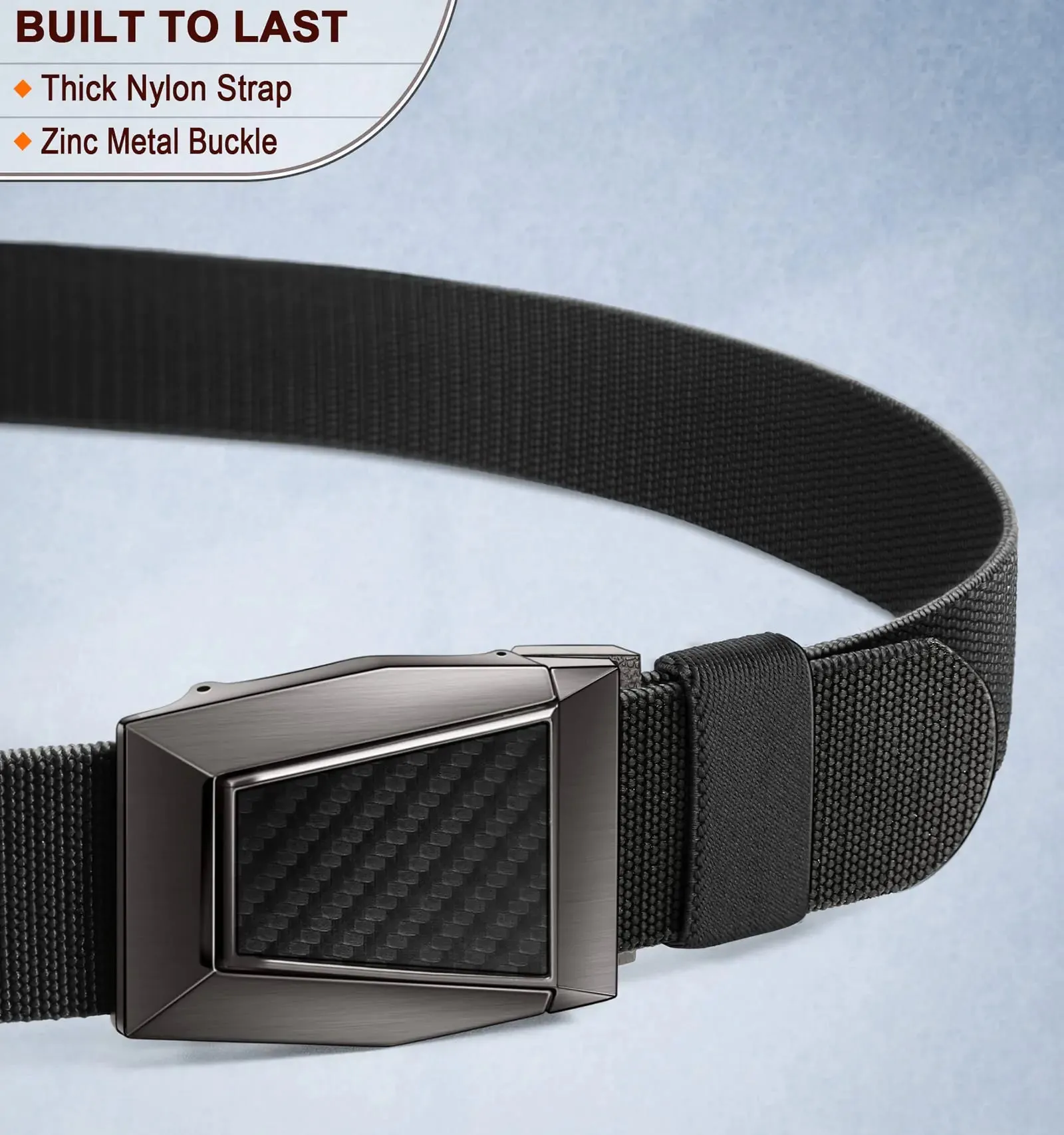 BULLIANT Tactical Belt for Men, Men Stretch Nylon Web Gift Belt 1.5"-Hiking Rigger Military Work-Quick Release Black2972 34"-38"Waist Adjustable