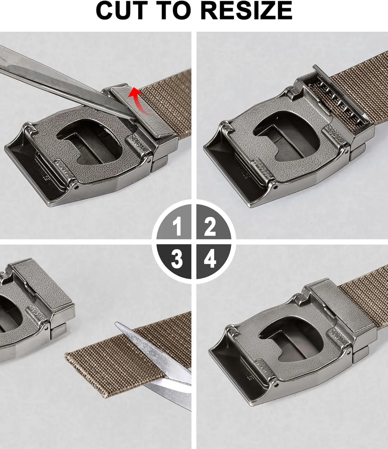 BULLIANT Tactical Belt for Men, Men Stretch Nylon Web Gift Belt 1.5"-Hiking Rigger Military Work-Quick Release