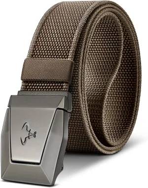 BULLIANT Tactical Belt for Men, Men Stretch Nylon Web Gift Belt 1.5"-Hiking Rigger Military Work-Quick Release