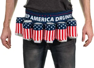 Calhoun Unisex Themed Fourth of July USA Americana Patriotic Beverage Beer Belt