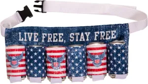 Calhoun Unisex Themed Fourth of July USA Americana Patriotic Beverage Beer Belt