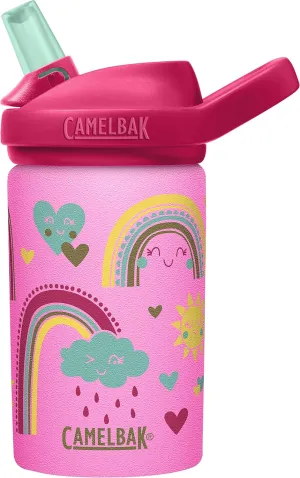 CamelBak eddy  Kids Water Bottle with Straw, Single Wall Stainless Steel - Leak-Proof when Closed