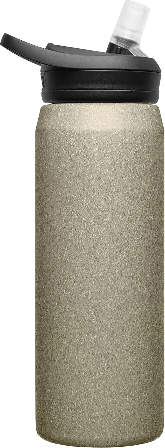 CamelBak eddy  Water Bottle with Straw 25oz - Insulated Stainless Steel, Dune